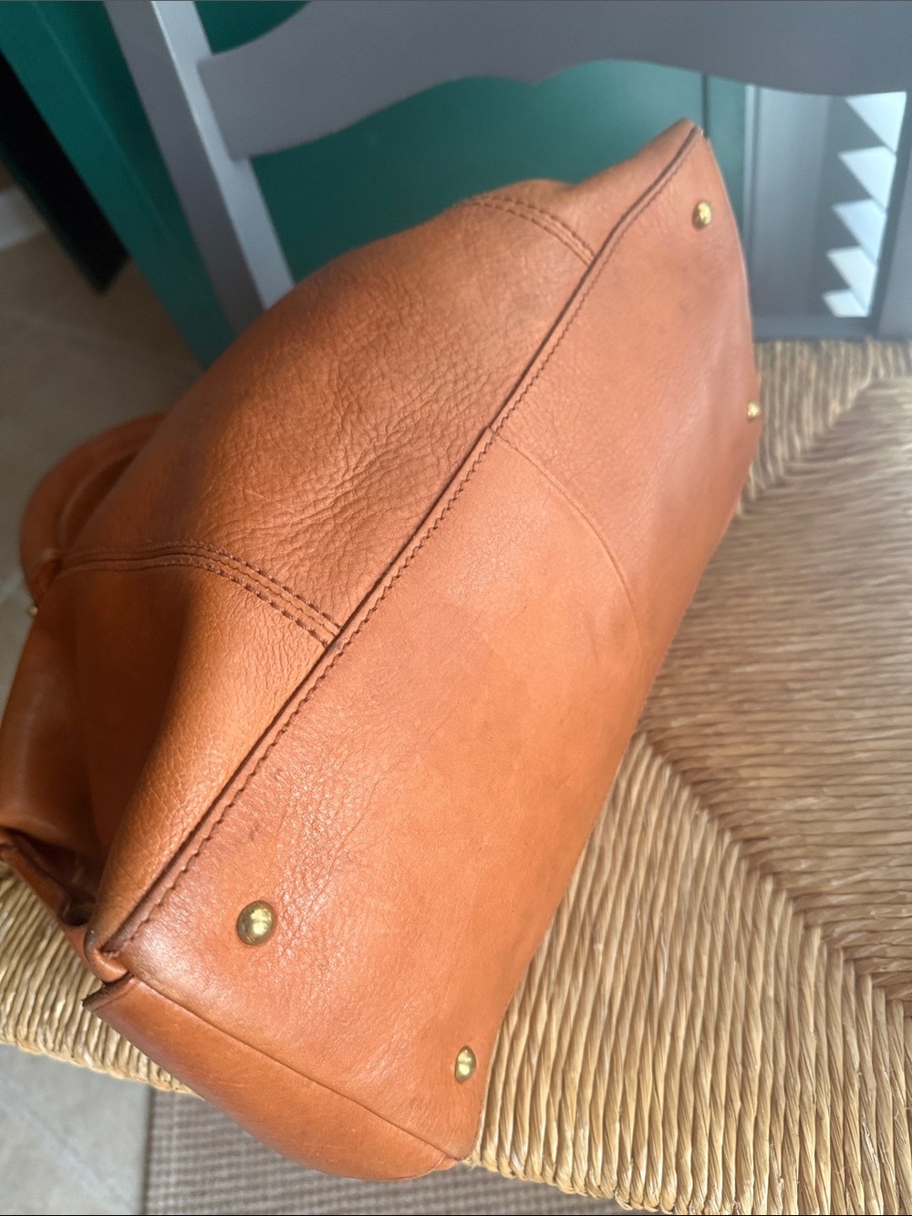 Madewell Glasgow Leather Satchel brass hardware - Picture 10 of 14